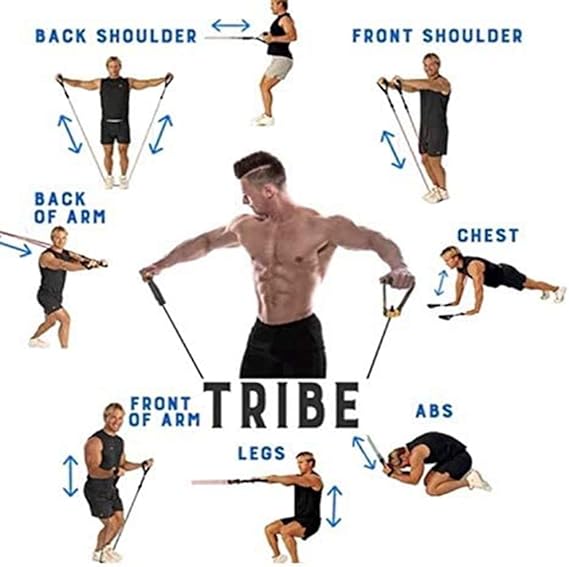 🏋️‍♂️ 11-Piece Power Resistance Band Set ✨ – Strength Training & Yoga Fitness Equipment 🧘‍♀️💪