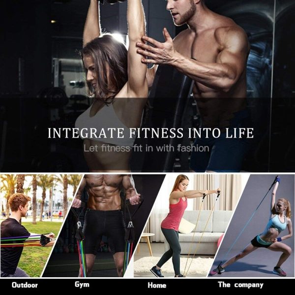 🏋️‍♂️ 11-Piece Power Resistance Band Set ✨ – Strength Training & Yoga Fitness Equipment 🧘‍♀️💪