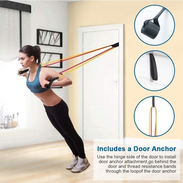 🏋️‍♂️ 11-Piece Power Resistance Band Set ✨ – Strength Training & Yoga Fitness Equipment 🧘‍♀️💪