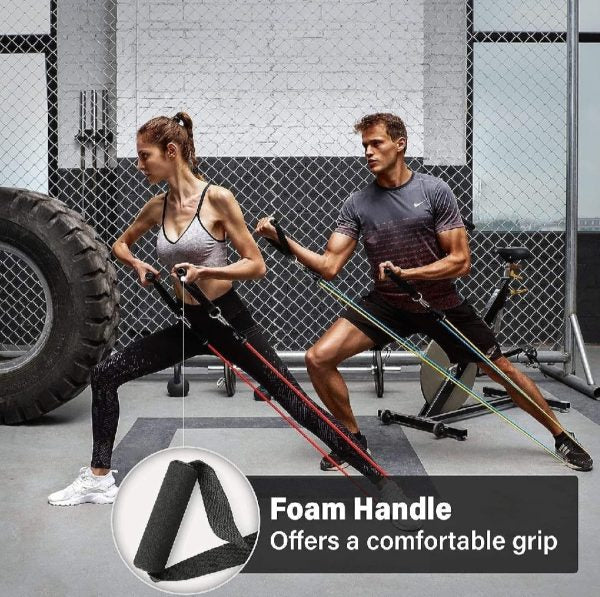 🏋️‍♂️ 11-Piece Power Resistance Band Set ✨ – Strength Training & Yoga Fitness Equipment 🧘‍♀️💪