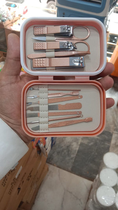 💅 12-Piece Portable nail clippers Beauty Tool Set – Stainless Steel Grooming Kit