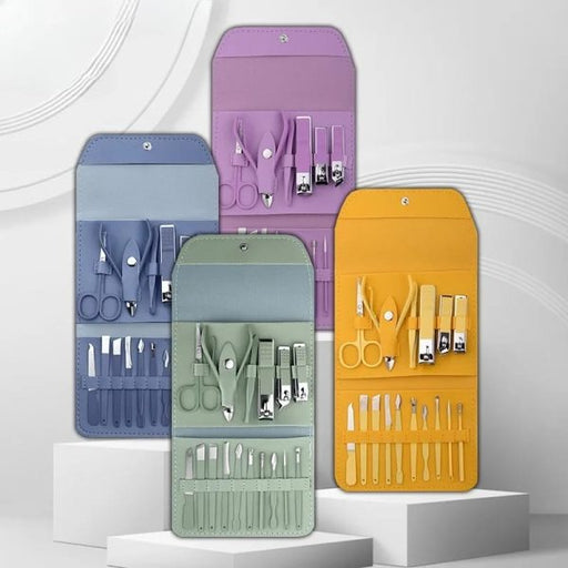 💅 16-in-1 Nail Kit ✨ – Manicure & Pedicure Grooming Set 🧴✂️