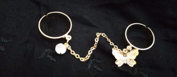 💍✨ 2 Finger Gold Butterfly Rings | Trendy Pair Rings Set 🦋🌟