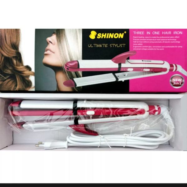 💇‍♀️ 3-in-1 Hair Straightener & Curler Set ✨ – Professional Ceramic Styling Tool For Women 🌸