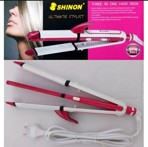 💇‍♀️ 3-in-1 Hair Straightener & Curler Set ✨ – Professional Ceramic Styling Tool For Women 🌸