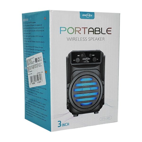 🔊🎶 3-inch Bluetooth Speaker With RGB Lights | Portable Wireless Speaker | GTS-1961 💡✨