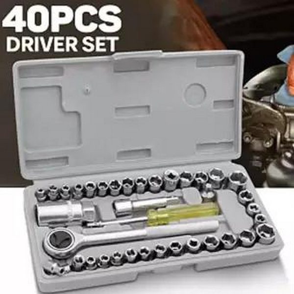 🔧 40pcs Aiwa Socket Wrench Tool Kit & Screwdriver And Socket Set 🛠️