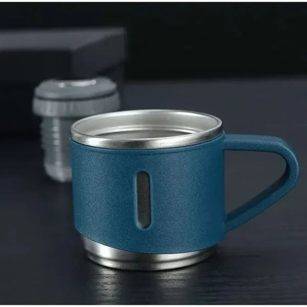 🥤 500ml Stainless Steel Vacuum Flask Water Bottle With 2 Extra Cups (160ml) – 3-Piece Thermal Travel Set 🌍