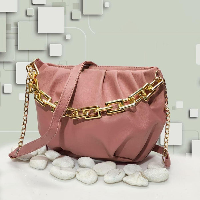 👜 Women's Plain Saddle Crossbody Bag – Elegant & Everyday Essential | Chikoo