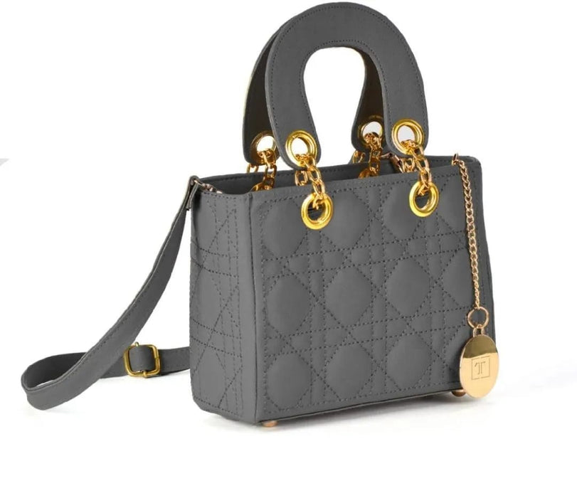 🎀 Girl's Embroidered Crossbody Bag – Elegant & Multipurpose | Grey