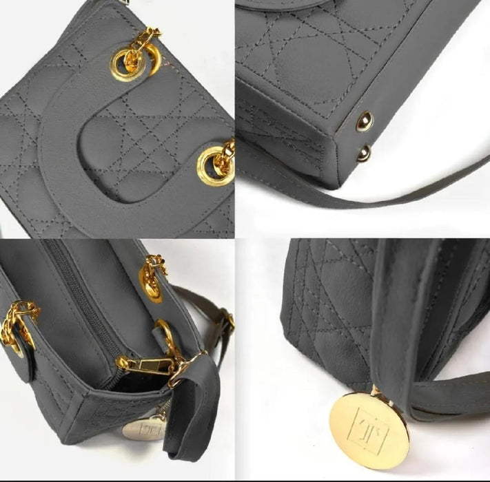 🎀 Girl's Embroidered Crossbody Bag – Elegant & Multipurpose | Grey