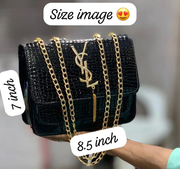 👜 Stylish Girl's Crossbody Bag – Everyday Fashion Essential | Black, White & Golden