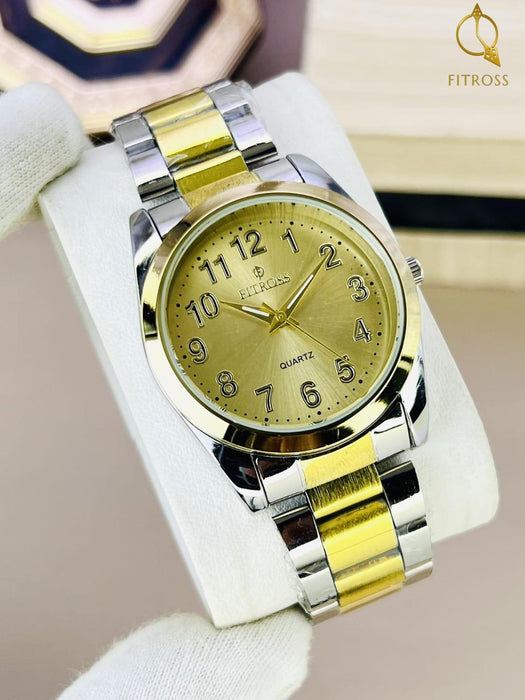 ⌚ Men's Water Resistant Golden Chain Strap Quartz Watch ✨