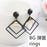 🌟 Stylish Square Design Earrings for Women – Black (2 Pcs) 🖤✨