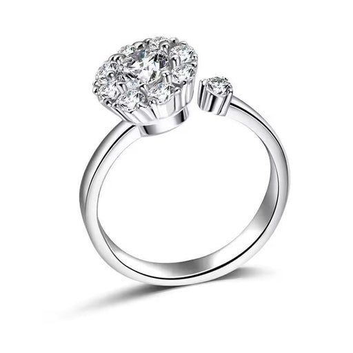 💍 Elegant Spinning Ring – Crystal Charm, Adjustable ✨💎