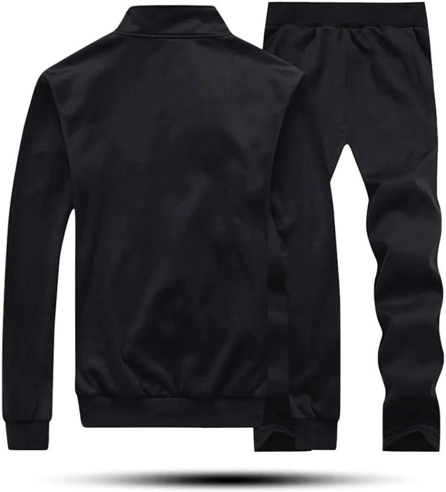 🖤 Men's Fleece Track Suit – 2 Pcs | Plain Collar Design ✨👟