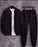 🖤 Men's Fleece Zipper Track Suit – 2 Pcs | Black | Stylish & Comfortable 👟✨