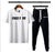 ⚪ Men's Printed Polyester Track Suit – 2 Pcs | White | Trendy & Comfortable 👟🔥