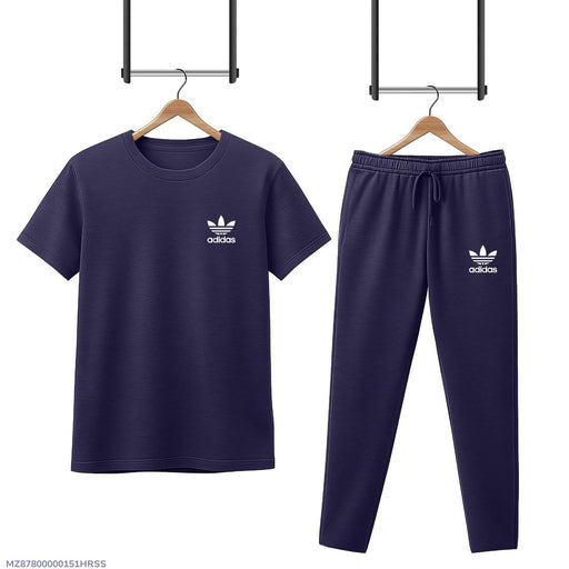 🔵 2 Pcs Men's Micro Interlock Printed Track Suit | Stylish & Comfortable 👟🔥