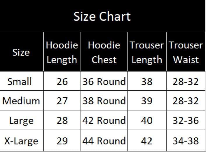 🧥👖 2 Pcs Men's Fleece Printed Hoodie Track Suit – Grey | Warm, Stylish & Durable