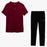 👕👖 2 Pcs Men's Polyester Printed Track Suit – Maroon | Summer Collection ☀️