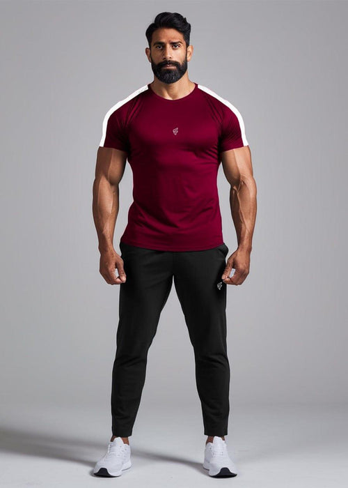 👕👖 2 Pcs Men's Polyester Printed Track Suit – Maroon | Summer Collection ☀️