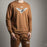 👕👖 2 Pcs Men's Micro Printed Track Suit – Brown | Stylish & Comfortable Fit