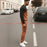 👕👖 2 Pcs Men's Micro Printed Track Suit – Brown | Casual & Sportswear