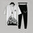 👕👖 2 Pcs Men's Micro Plain Track Suit – White | Casual & Sportswear