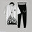 👕👖 2 Pcs Men's Micro Plain Track Suit – White | Casual & Sportswear