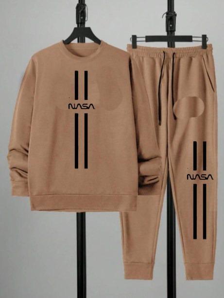 👕👖 2 Pcs Unisex Dri Fit Printed Sweatshirt Track Suit – NASA Design 🚀✨
