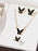 🦋 Butterfly Jewelry Set ✨ – Pack of 4 (Necklace, Earrings, Ring & Pendant) 💖