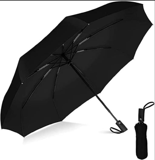 ☔ Compact Travel Umbrella with Windproof Design – Gray (Ghana Edition)