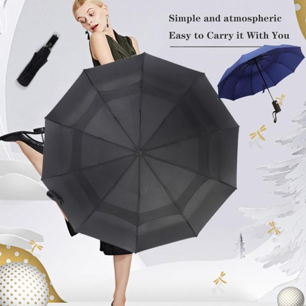 ☔ Compact Travel Umbrella with Windproof Design – Gray (Ghana Edition)