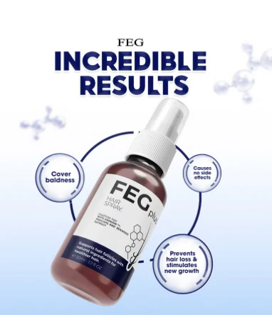 🧴🌿 FEG Plus Hair & Beard Growth Serum Spray – 50ml | Anti Hair Loss & Regrowth Treatment ✨💇‍♂️
