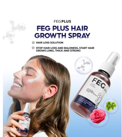 🧴🌿 FEG Plus Hair & Beard Growth Serum Spray – 50ml | Anti Hair Loss & Regrowth Treatment ✨💇‍♂️