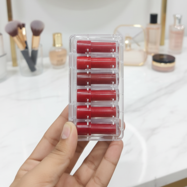 💄❤️ GR Romantic Love Matte Lip Gloss Set – 6 Pcs | Rich Red & Maroon Shades ✨🌸