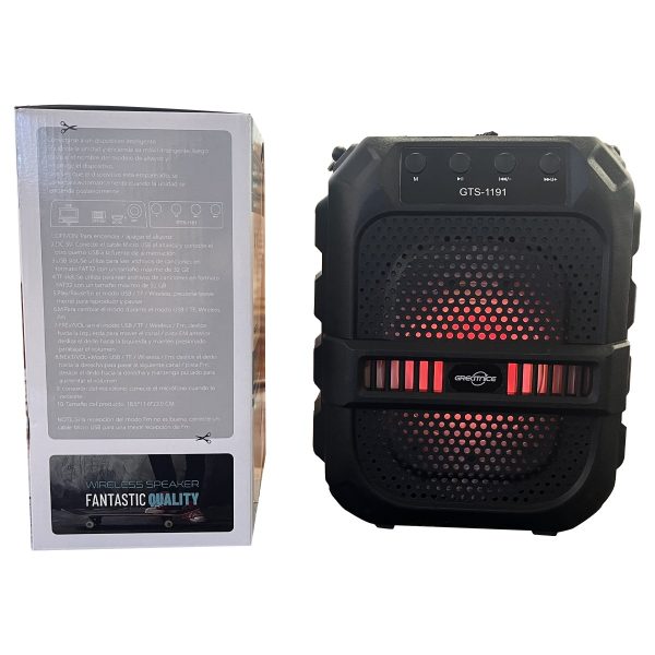 🔊🎵 GTS-1191 Wireless Portable Bluetooth Speaker | 10W With 6.5″ Subwoofer 🔋🎶