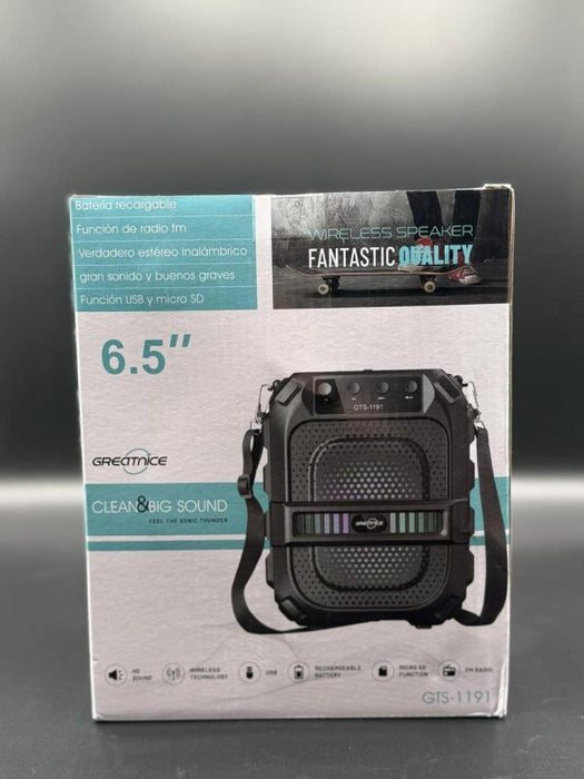 🔊🎵 GTS-1191 Wireless Portable Bluetooth Speaker | 10W With 6.5″ Subwoofer 🔋🎶