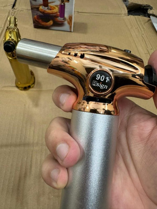 🔥💨 High-Quality Torch Lighter | Windproof Jet Flame | Refillable Gas BBQ & Culinary Lighter 🍖🍷