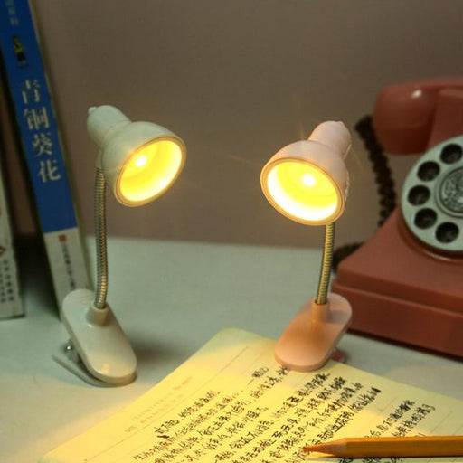 💡 Mini LED Clamp Lamp – Portable USB-Powered Desk Light with Flexible Neck & Strong Clamp Base (Random Color)