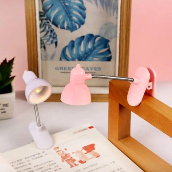 💡 Mini LED Clamp Lamp – Portable USB-Powered Desk Light with Flexible Neck & Strong Clamp Base (Random Color)