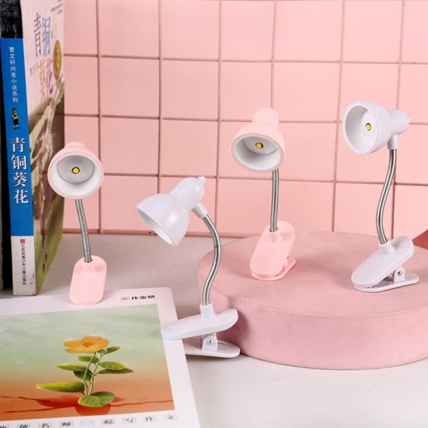 💡 Mini LED Clamp Lamp – Portable USB-Powered Desk Light with Flexible Neck & Strong Clamp Base (Random Color)