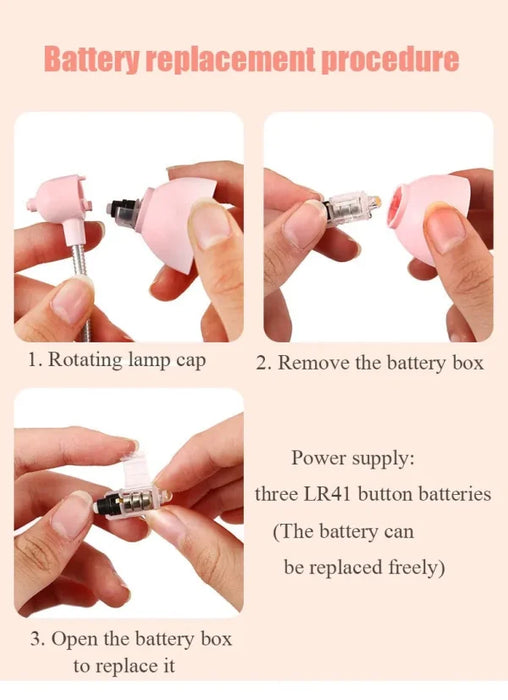 💡 Mini LED Clamp Lamp – Portable USB-Powered Desk Light with Flexible Neck & Strong Clamp Base (Random Color)