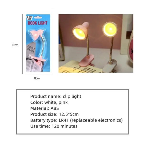 💡 Mini LED Clamp Lamp – Portable USB-Powered Desk Light with Flexible Neck & Strong Clamp Base (Random Color)