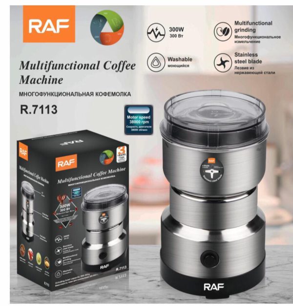 ☕✨ RAF Multi-Purpose Electric Coffee Grinder | Automatic Coffee & Spice Bean Grinder 🔌🌿