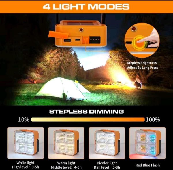 🔦☀️ Outdoor Portable LED Solar Floodlight | 500W Rechargeable Spotlight Lantern 🏕️🚨
