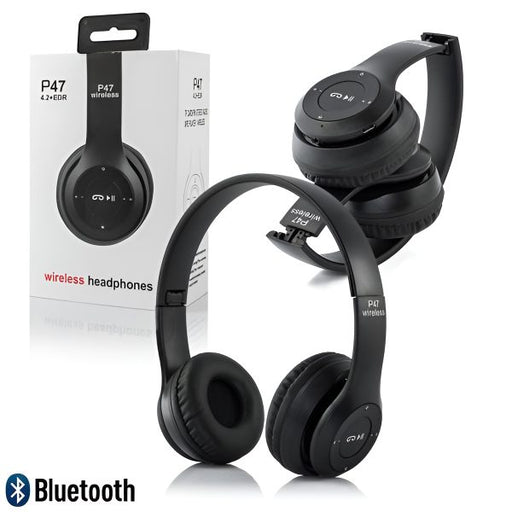 🎧 P47 Wireless Bluetooth Headphones 🎮 – Ultra-Small Gaming Headset (Random Color) ✨