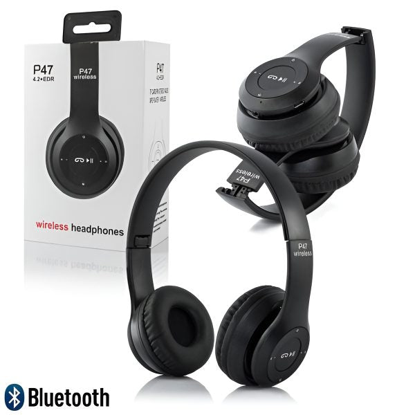 🎧 P47 Wireless Bluetooth Headphones 🎮 – Ultra-Small Gaming Headset (Random Color) ✨