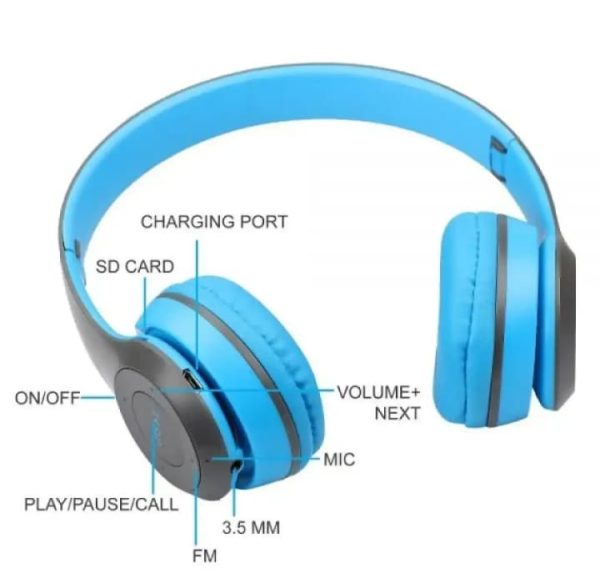 🎧 P47 Wireless Bluetooth Headphones 🎮 – Ultra-Small Gaming Headset (Random Color) ✨